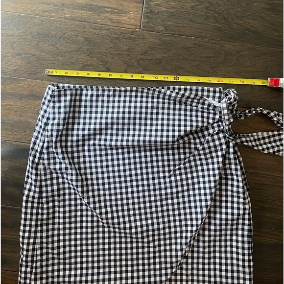 Gap Gingham Mini Wrap Sz 14 Tall - Picture 7 of 8